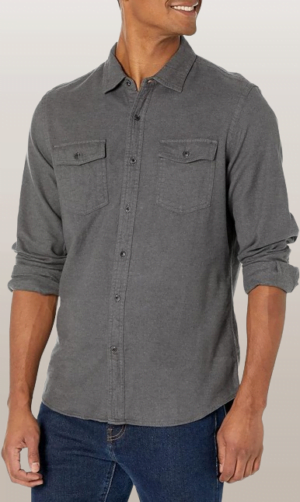 slim fit flannel shirt