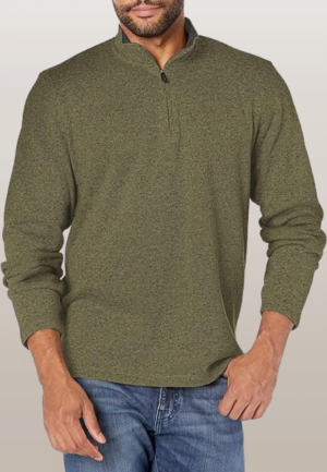 Long Sleeve Quarter Zip, Wrangler Quarter Zip