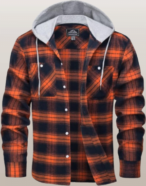 Flannel Shirt Jacket With Hood Quilted Flannel Shirt Jacket