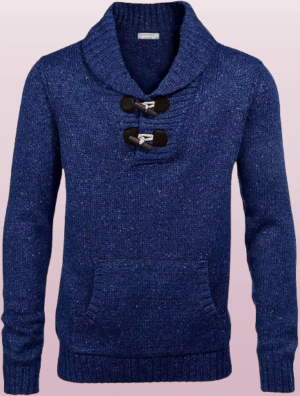 Shawl Collar Sweater Cable Knit Neck Sweater